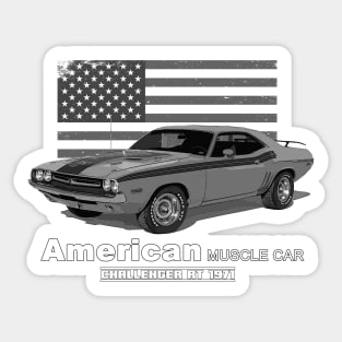 Challenger RT American Muscle Car 60s 70s Old is Gold Sticker